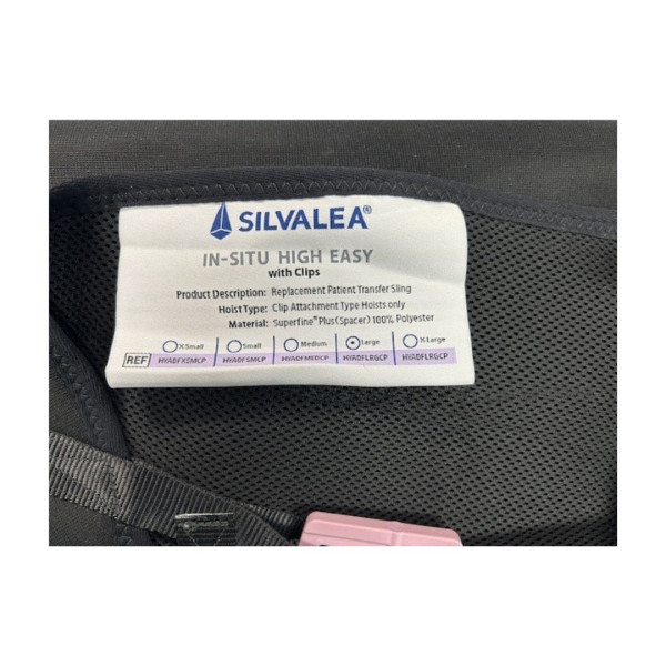 Sling for hoist - LARGE Pivot Silvalea Easy Care Sling with Head Support EQ7220